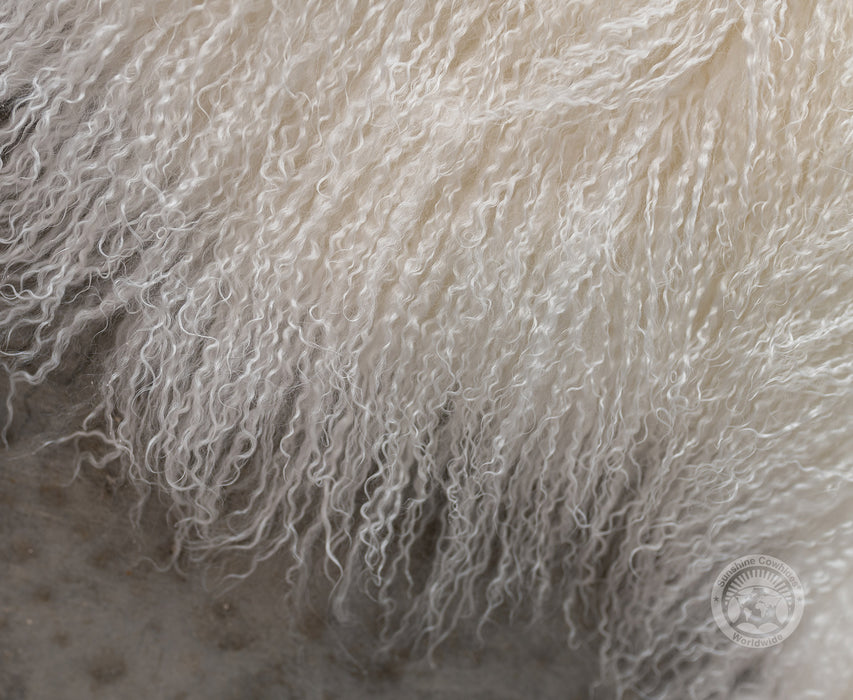 Sheepskin Pillow Cover - Natural White - Long Hair