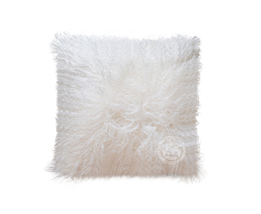 Sheepskin Pillow Cover - Natural White - Long Hair
