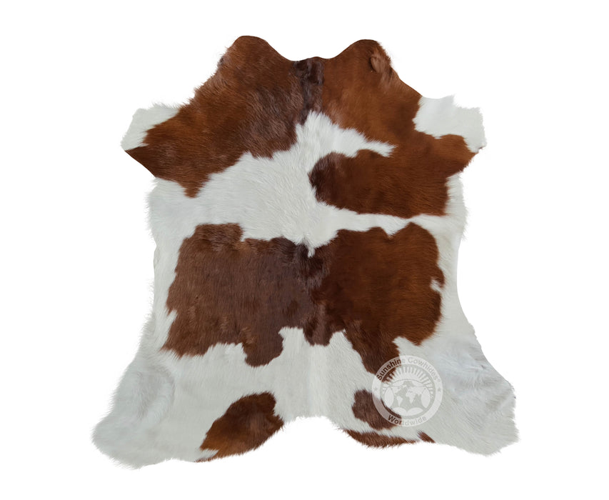 Brown and White Calfskin