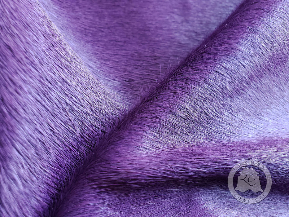 Dyed Purple Cowhide Rug