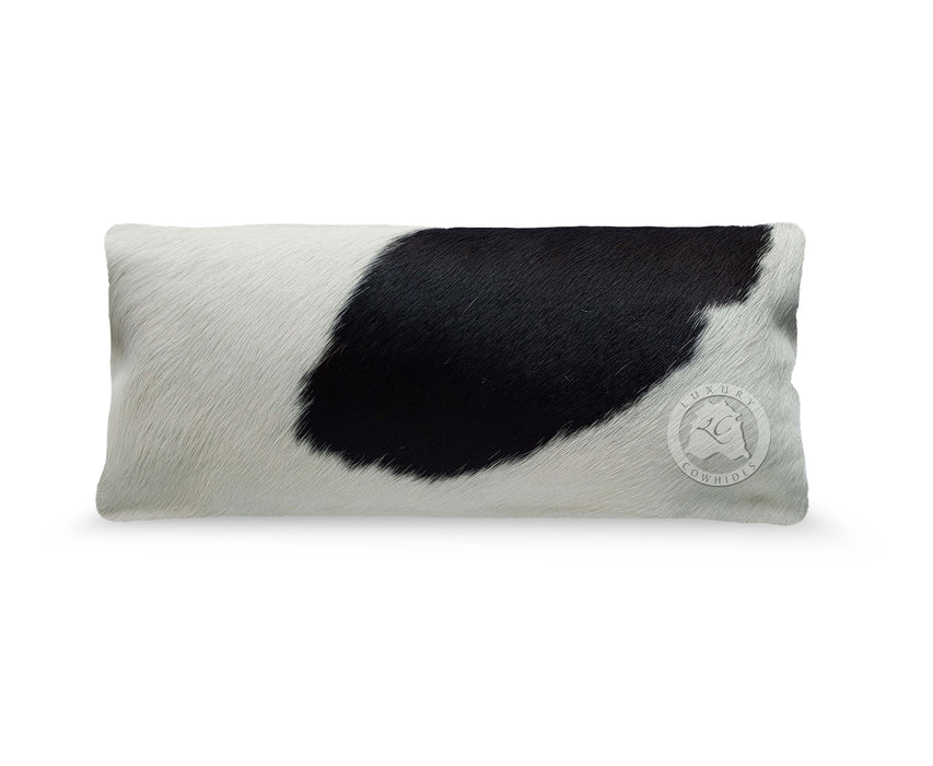 Black & White Cowhide Pillow Cover, 7" x 15"