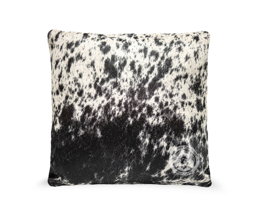Salt and Pepper Black and White Cowhide Pillow Cover