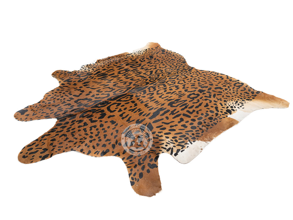 Amazon Jaguar on Caramel Cowhide Rug
