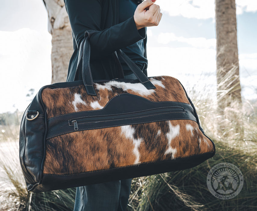 Cowhide Duffle Bag - Tricolor