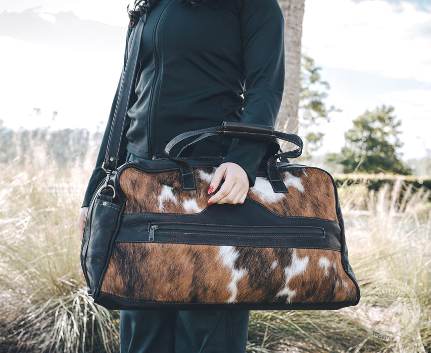 Cowhide Duffle Bag - Tricolor