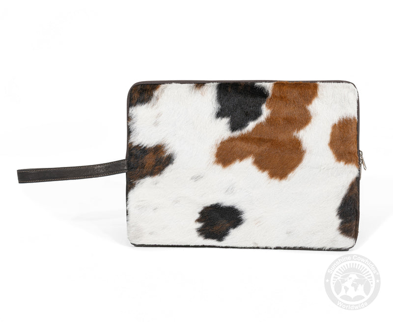 Cowhide Hair On Laptop Case - Tricolor