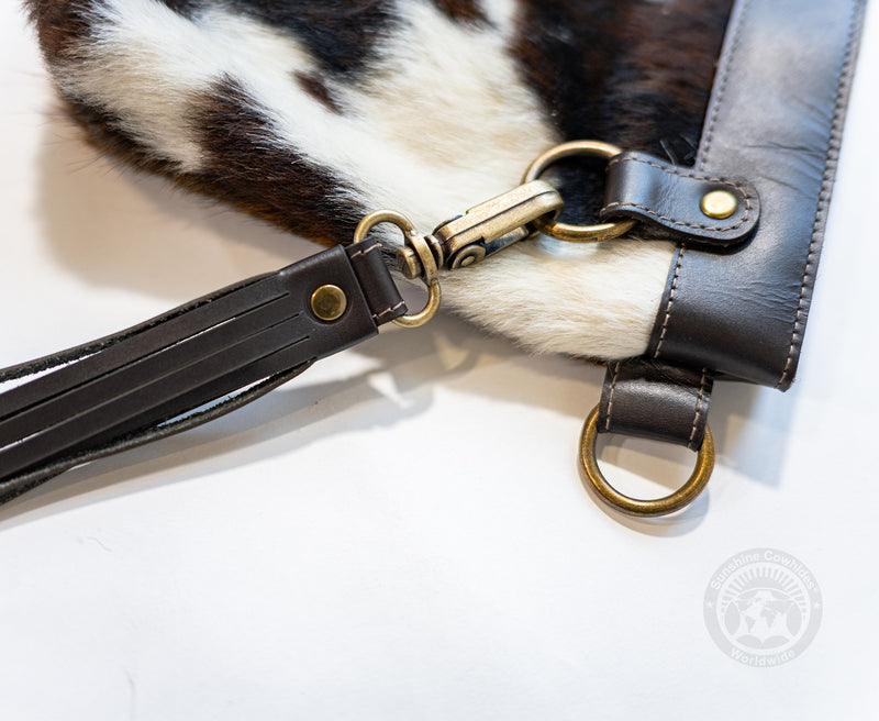 Cowhide Crossbody Purse Tricolor