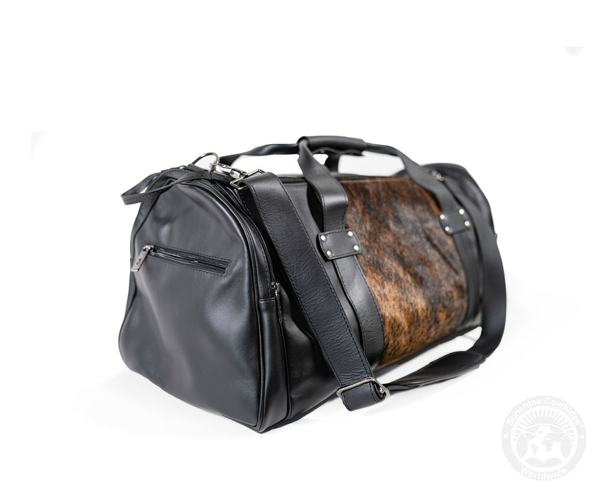 Brindle Leather Duffle Bag – Brindle Cowhide Accents