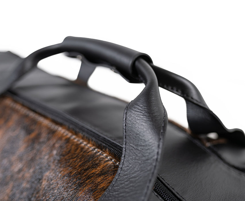 Brindle Leather Duffle Bag – Brindle Cowhide Accents