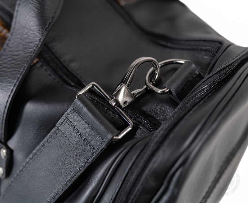 Brindle Leather Duffle Bag – Brindle Cowhide Accents