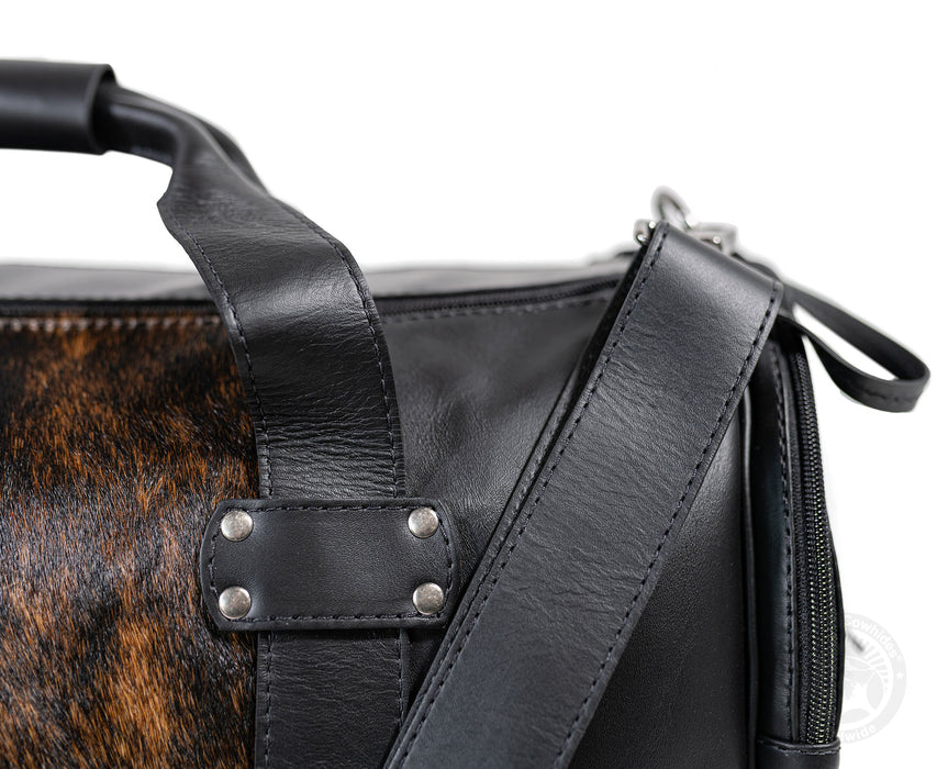 Brindle Leather Duffle Bag – Brindle Cowhide Accents
