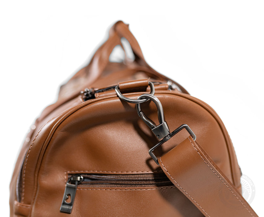 Brown Leather Duffle Bag – Brown Cowhide Accents