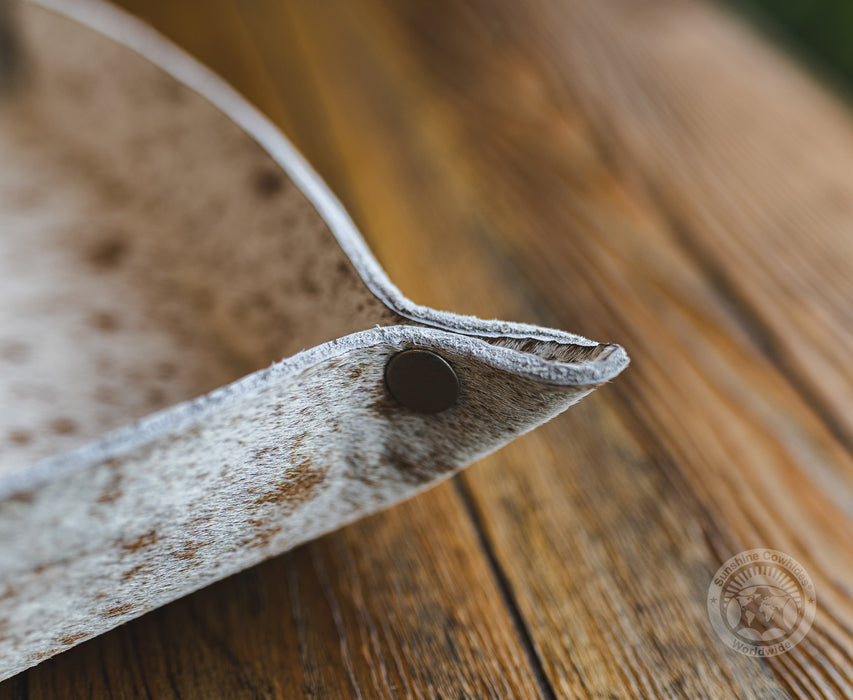 Square Cowhide Hair on Tray - Light Tones