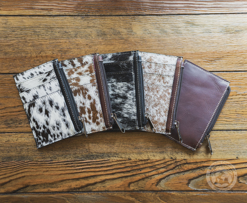 Natural Cowhide Leather Card Holder