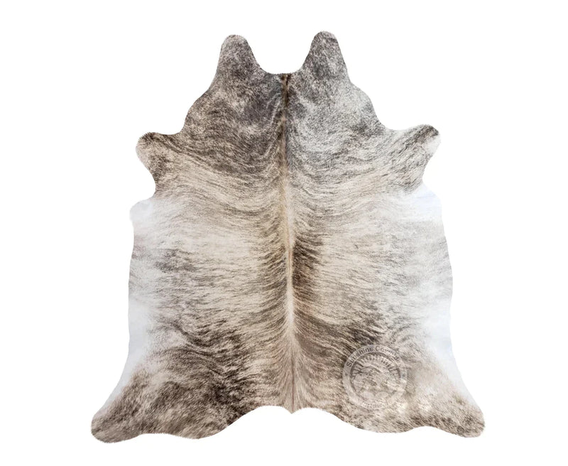 Brindle Light Grey Beige Cowhide Rug