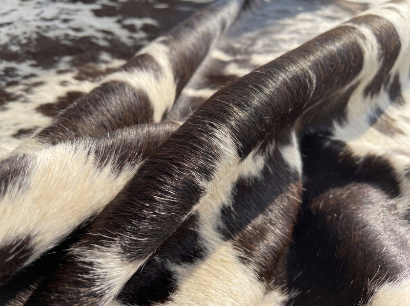 Salt and Pepper Black and White Cowhide Rug
