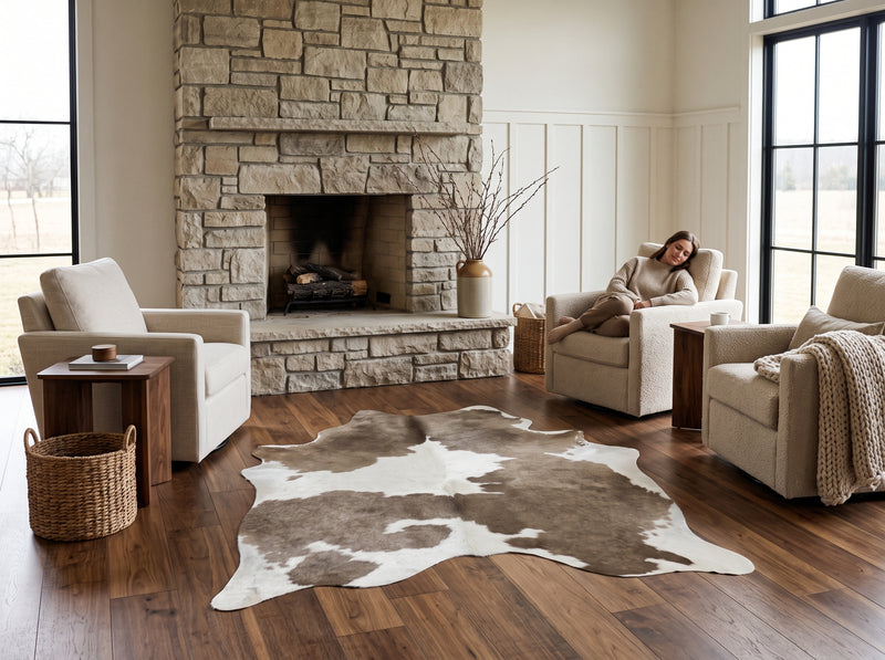 Taupe Cowhide Rug
