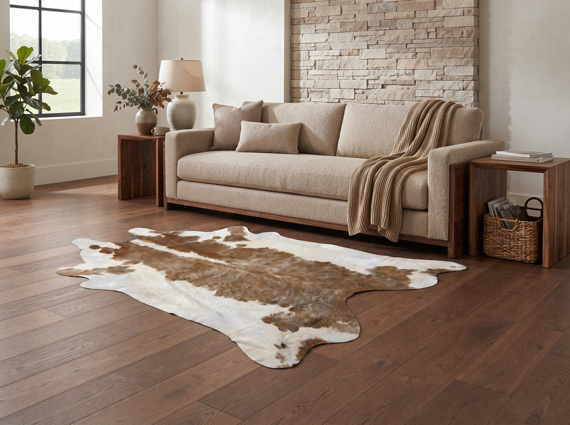 Beige Cowhide Rug