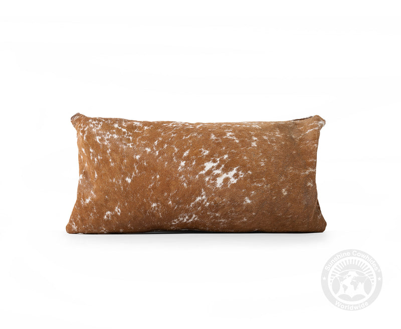 Salt and Pepper Cowhide Pillow Cover, 12" x 22"