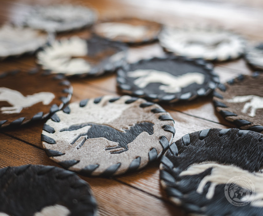 Cowhide Coaster - Horse