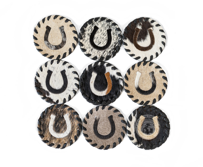 Cowhide Coaster - Horseshoe