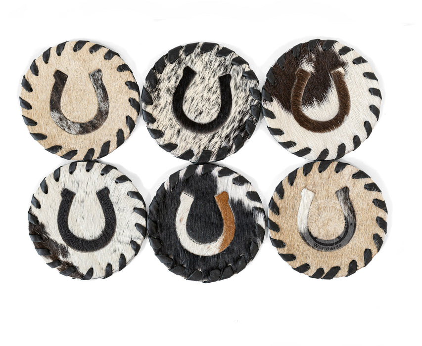 Cowhide Coaster - Horseshoe