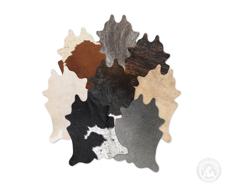 Cowhide Coaster Hide Shape - Plain