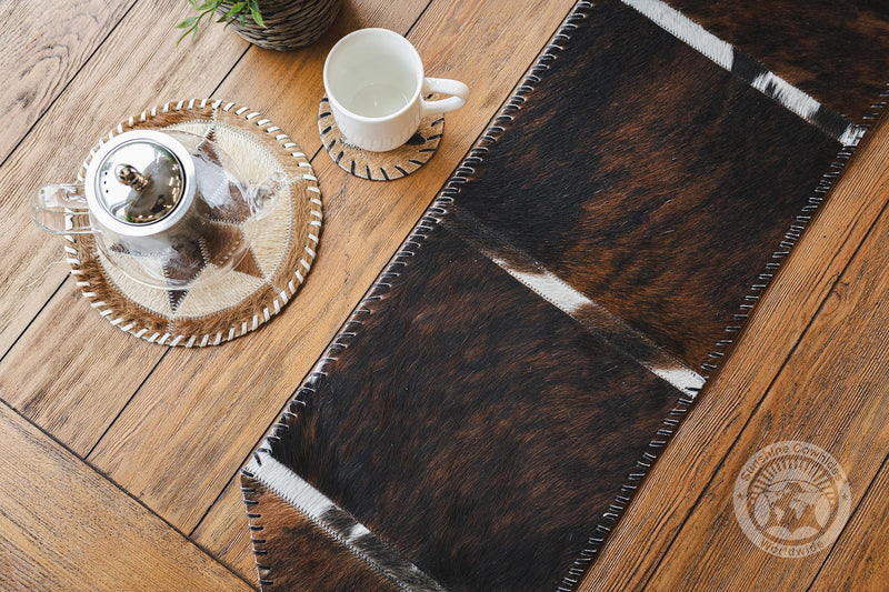 Cowhide Table Runner Plain