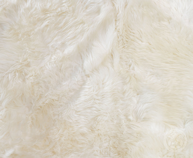 Real Sheepskin Pillow Cover 20x20'' | Natural White Sheepskin | Farmhouse Rustic Accent Cushion