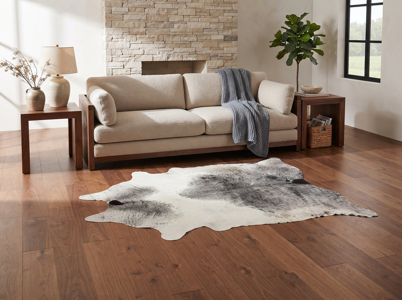 Salt and Pepper Black and White Cowhide Rug