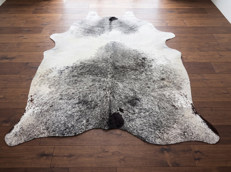 Salt and Pepper Black and White Cowhide Rug