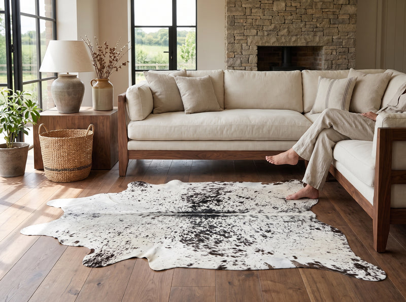Salt and Pepper Cowhide Rug
