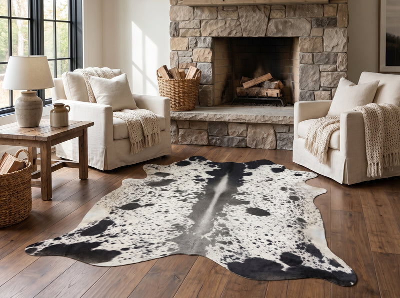 Salt and Pepper Exotic Cowhide Rug