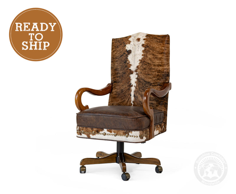 Leather Office Chair - High Back Tricolor