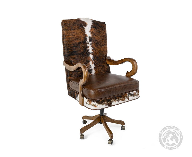 Leather Office Chair - High Back Tricolor