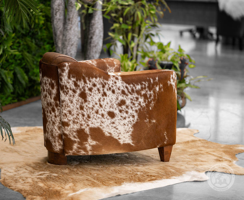 Custom Aviator Chair with Hair-On Cowhide Accents