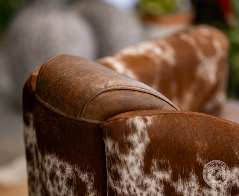 Custom Aviator Chair with Hair-On Cowhide Accents
