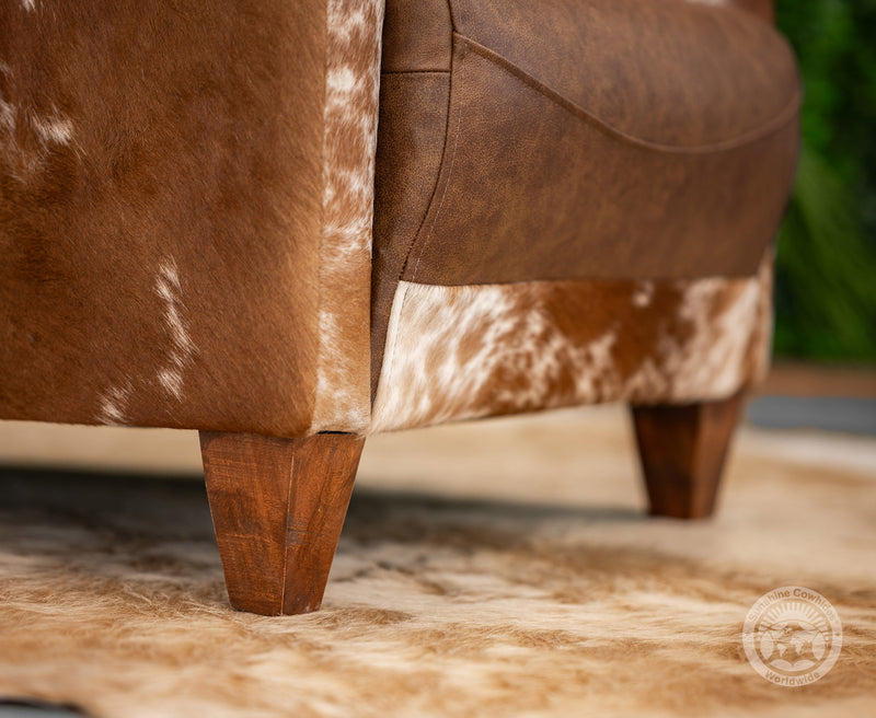 Custom Aviator Chair with Hair-On Cowhide Accents