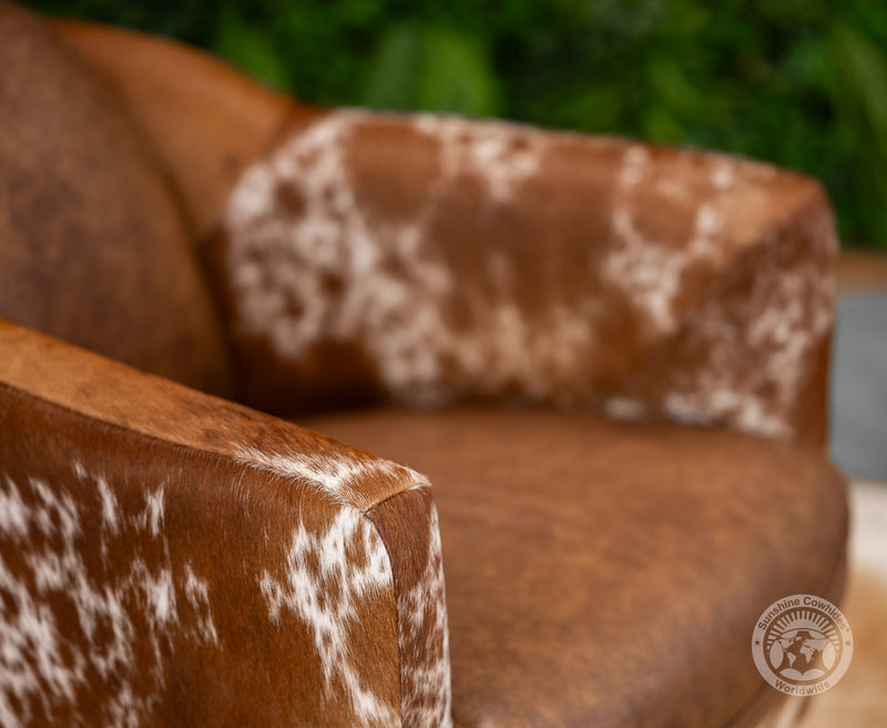 Custom Aviator Chair with Hair-On Cowhide Accents