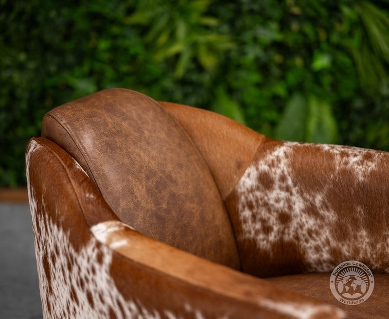 Custom Aviator Chair with Hair-On Cowhide Accents
