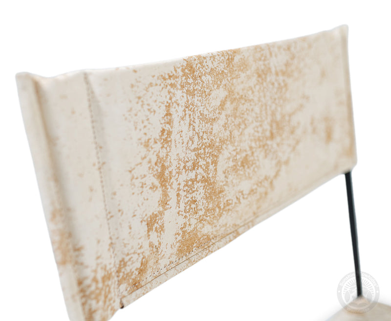 One Wire Genuine Cowhide Leather Dining Chair - Marble Light