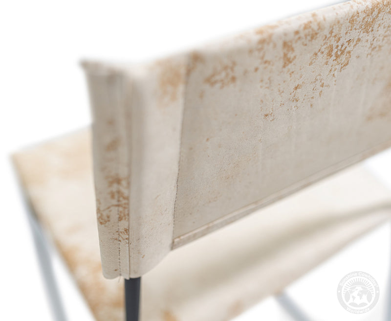 One Wire Genuine Cowhide Leather Dining Chair - Marble Light