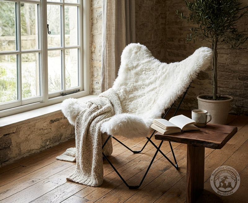 Butterfly Chair - Sheepskin White