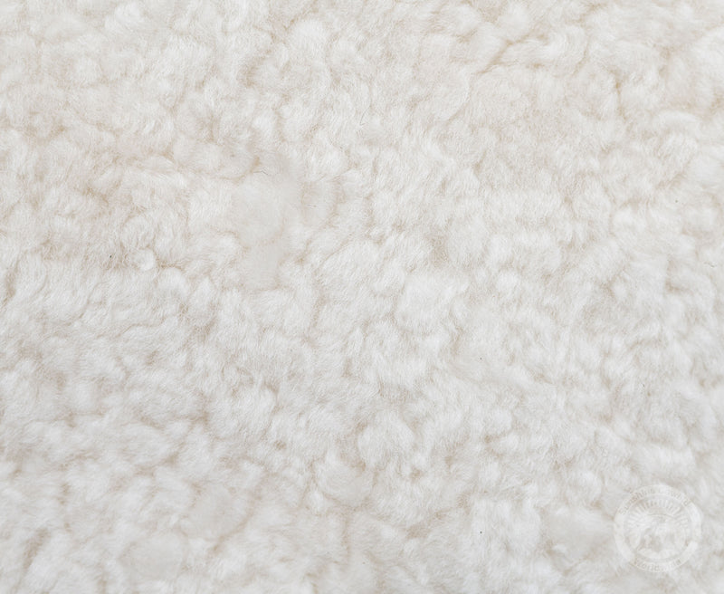 White Sheepskin Lounge Chair Ottoman Set | Modern Farmhouse Accent Reading Chair