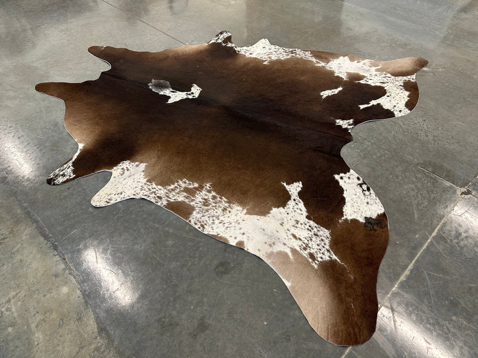 Chocolate Cowhide Rug Size 6.9 X 7.4 ft