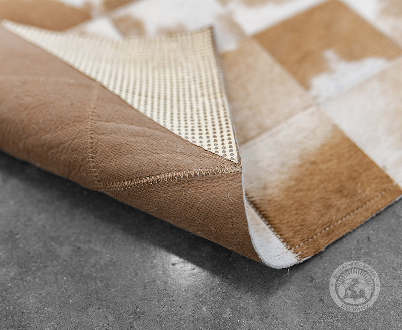 Brown and White - Designer Rugs - Squares