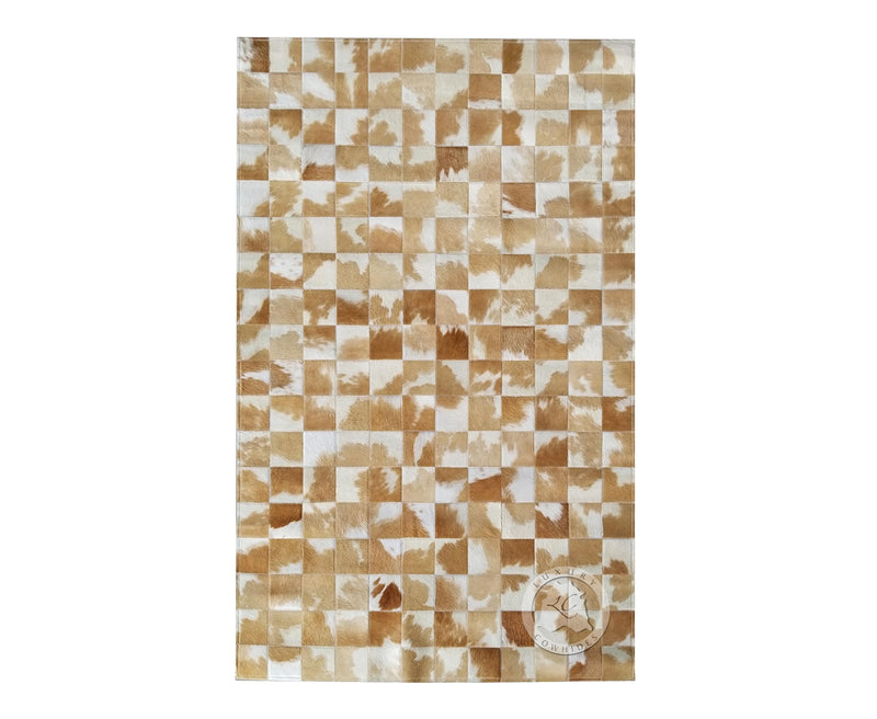 Brown and White - Designer Rugs - Squares