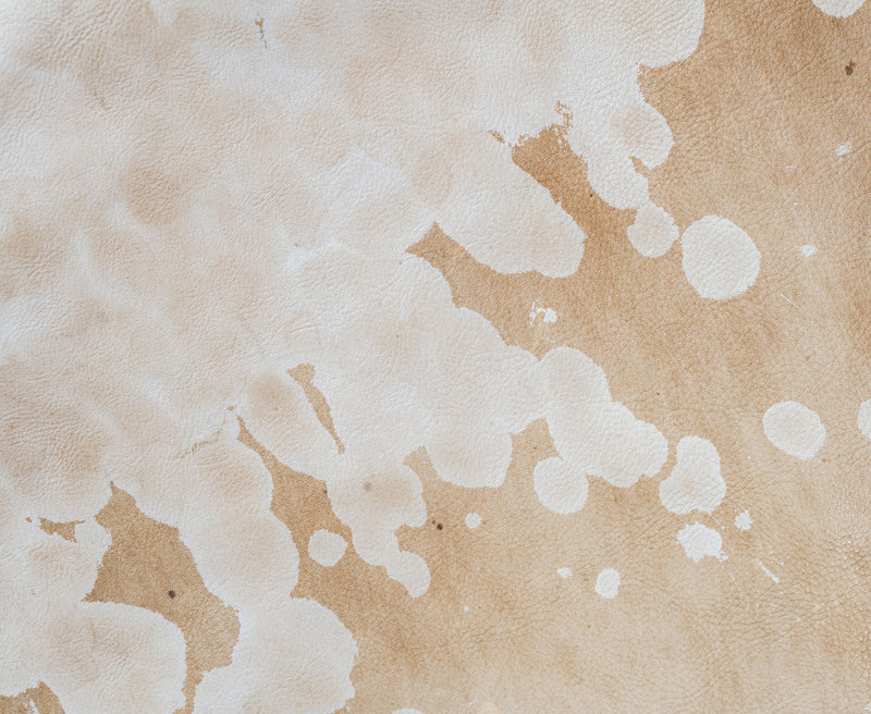 Marble Light Leather Rug 6x7-8