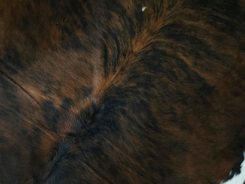 Premium Tricolor Cowhide Rug Size 6.1 X 7.0 ft