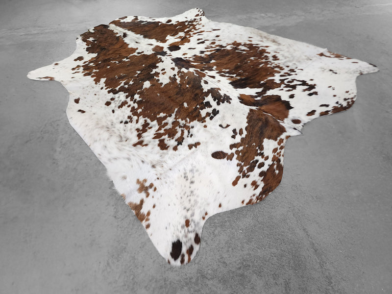 Premium Tricolor Cowhide Rug Size 6.0 X 6.11 ft
